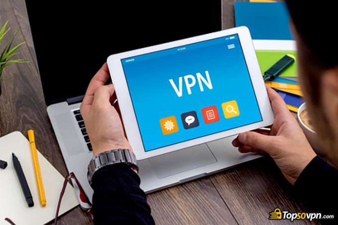 Como configurar VPN no roteador: um tablet com uma VPN ativa.